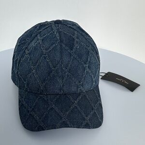 Rag & bone New York Hat Denim Blue Denim Cap